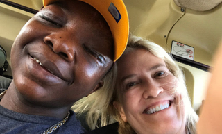Sampson and Greta Van Susteren after successful surgery at the Mayo Clinic. (Samaritan’s Purse)